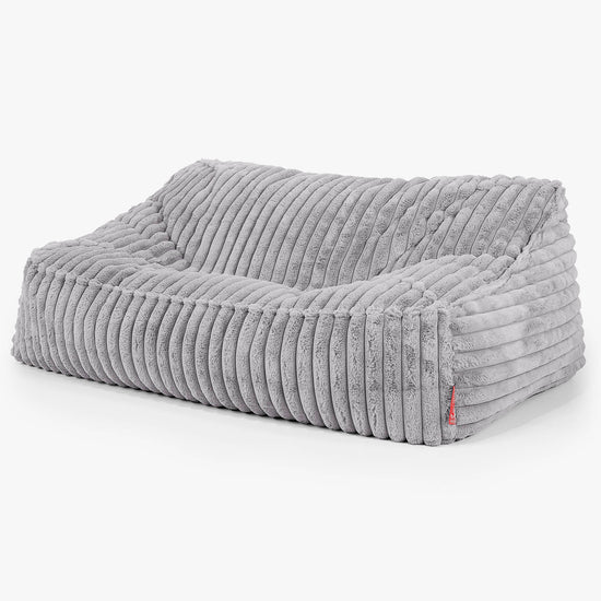 Pohovka sedací vak Sloucher - Ultra plyšový kord Šedá 01