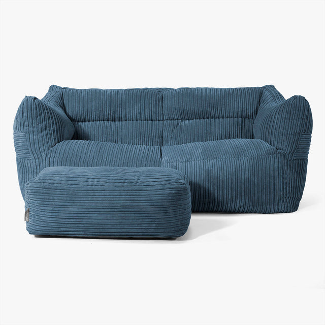 Victor Sofa Bean Bag - Cord Navy Blue 02