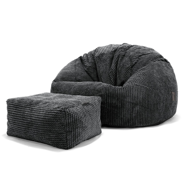 Klasická stolička sedací vak - Pom Pom Čierna 02