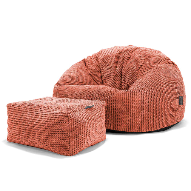 Klasická stolička sedací vak - Pom Pom Tekvicová Oranžová 02