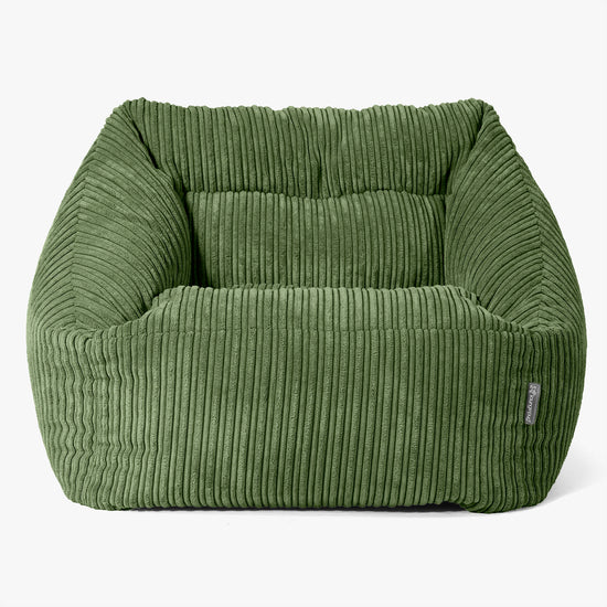 Maya Bean Bag Chair - Cord Forest Green 03