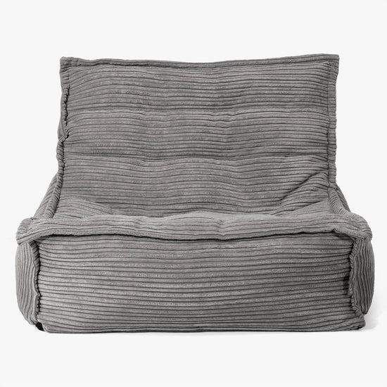 Oliver Floor Bean Bag Chair - Cord Graphite Grey 02