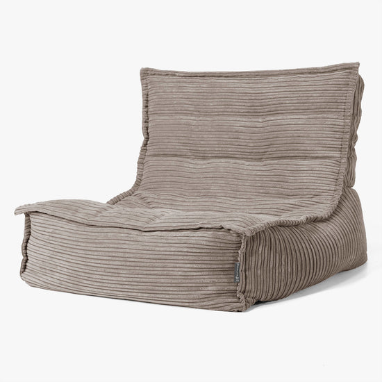 Oliver Floor Bean Bag Chair - Cord Dovetail Grey 01