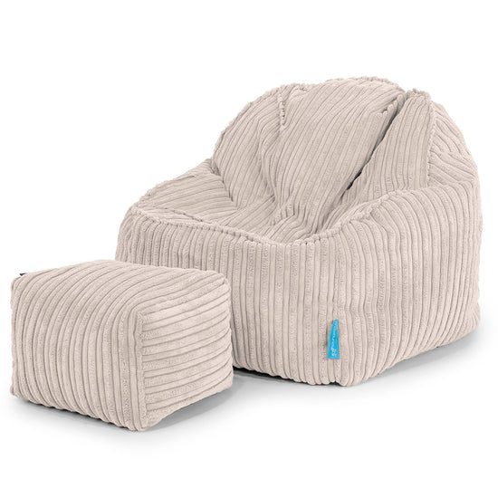 Sedací vak Sloucher pre deti vo veku 2 do 6 rokov - Menčester Slonovinová 03