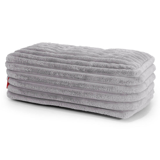 Velká podnožka - Ultra plyšový kord Šedá 01