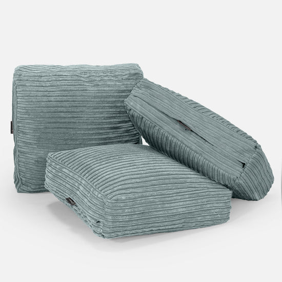 Veľký podlahový vankúš - Menčester Mätová Zelená 04