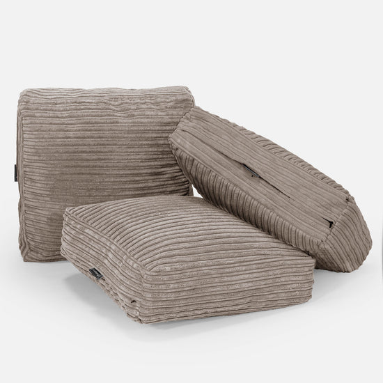 Veľký podlahový vankúš - Menčester Sivá holubica 04