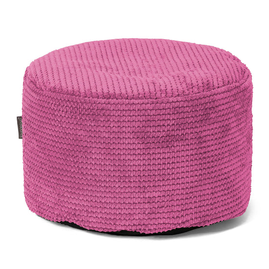 Malá okrúhla podnožka - Pom Pom Ružová 01