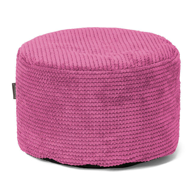 Malá okrúhla podnožka - Pom Pom Ružová 01