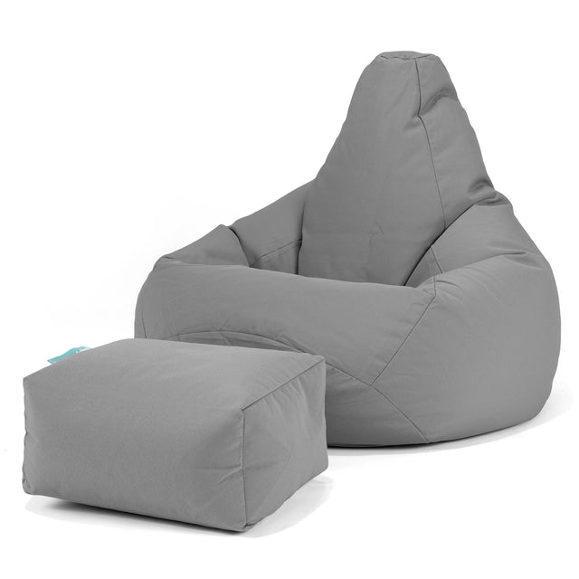 SoleiStorm™ Ultra 2000 h+ Stolička s vysokým operadlom sedací vak - Olefin Stredne šedá 01