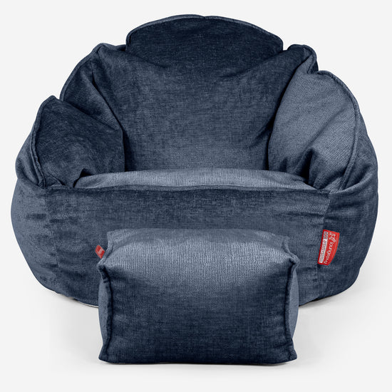 Bublinková stolička sedací vak - Ženilka Námornícka modrá 02