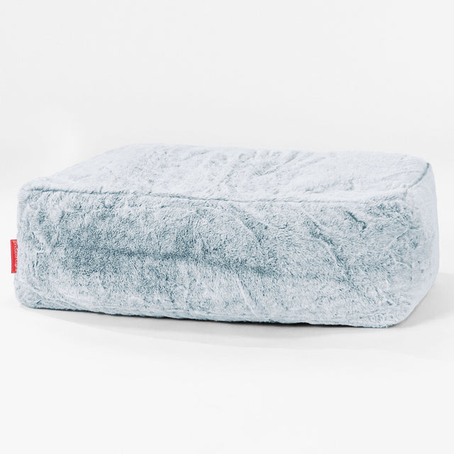 Velká podnožka - Falošná králičia kožušina Prašná modrá 01