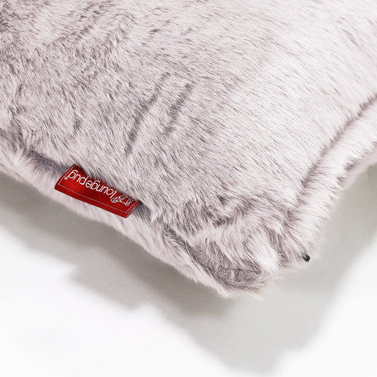 Extra veľký dekoračný poťah na vankúš 70 x 70 cm - Falošná králičia kožušina Prašná ružová 03