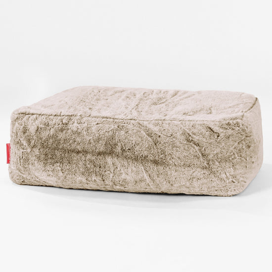 Velká podnožka - Falošná králičia kožušina Zlatohnedá 01