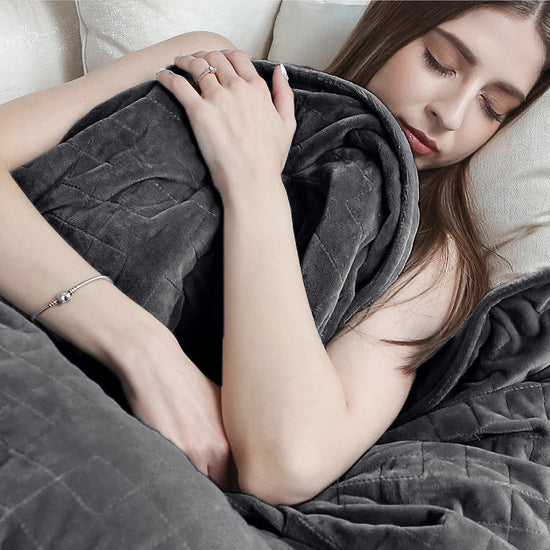 Záťažová deka pre dospelých - Flanelový flís Šedá 05