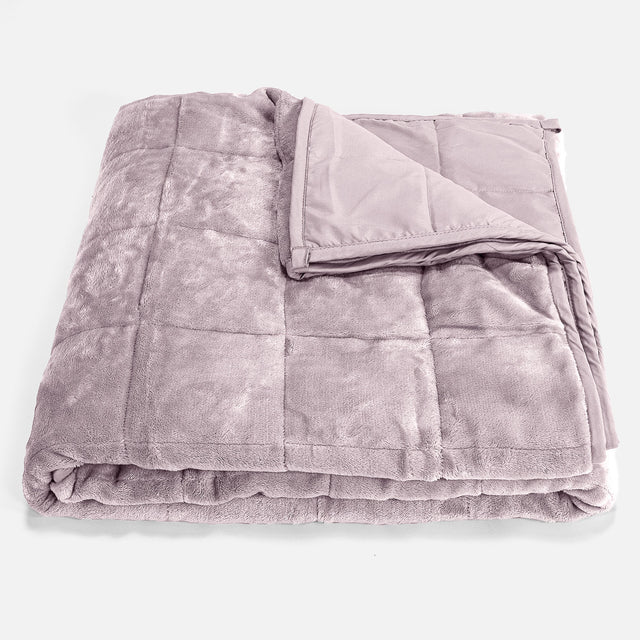 Záťažová deka pre dospelých - Flanelový flís Svetlo ružová 01