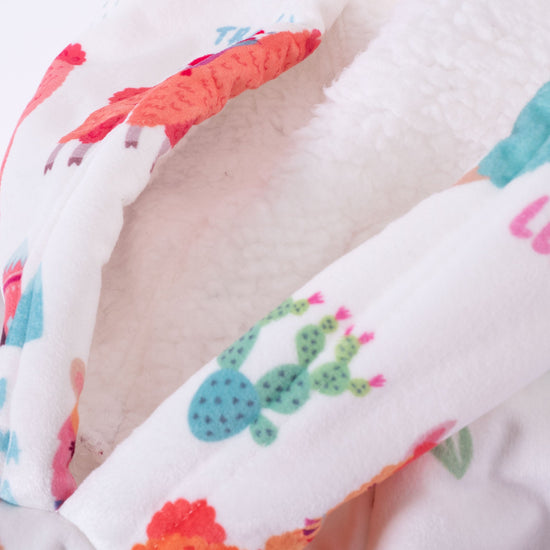 Nadrozmerná mikina s kapucňou a dekou pre mužov alebo ženy - Jemné Lama 05