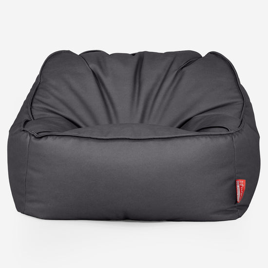 Kreslo sedací vak Sloucher - Vegánska koža Čierna 01