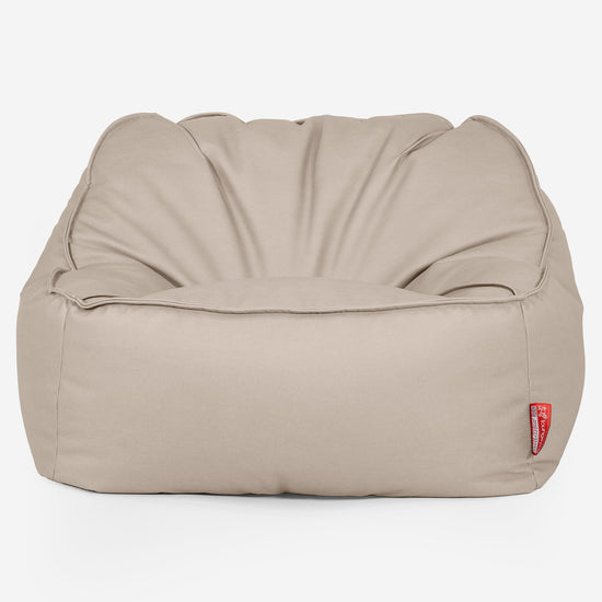 Kreslo sedací vak Sloucher - Vegánska koža Slonovinová 01