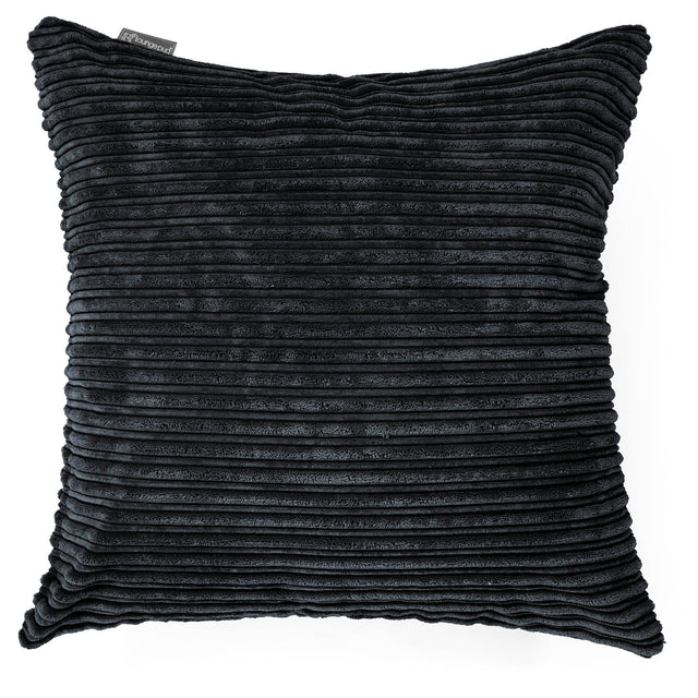 Extra veľký dekoračný poťah na vankúš 70 x 70 cm - Menčester Čierna 01