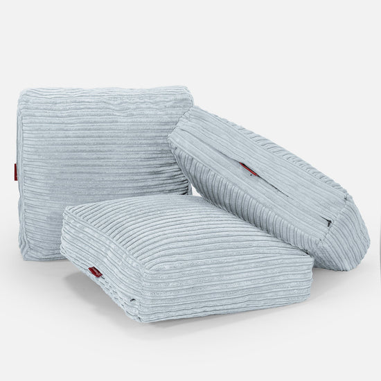 Veľký podlahový vankúš - Menčester Detská modrá 04