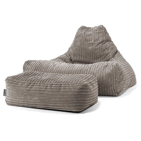 Ležadlo sedací vak - Menčester Grafitová šedá-02