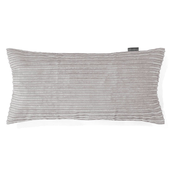Obdĺžnikový dekoračný poťah na vankúš XL 40 x 80 cm - Menčester Hliníkovo strieborná 01