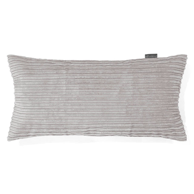 Obdĺžnikový dekoračný poťah na vankúš XL 40 x 80 cm - Menčester Hliníkovo strieborná 01