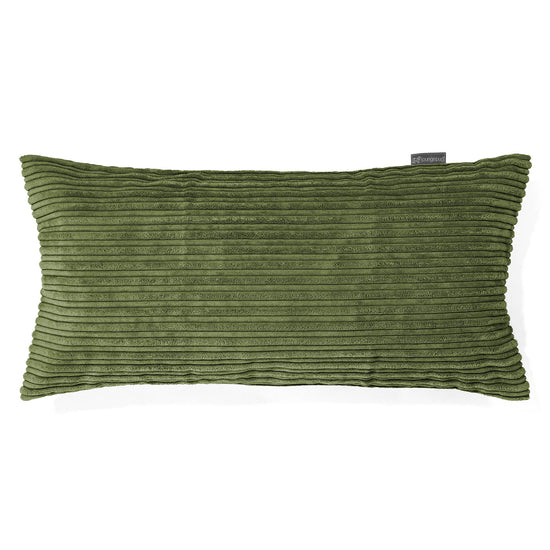 Obdĺžnikový dekoračný poťah na vankúš XL 40 x 80 cm - Menčester Lesná zelená 01