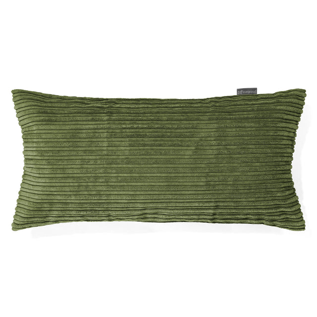 Obdĺžnikový dekoračný poťah na vankúš XL 40 x 80 cm - Menčester Lesná zelená 01
