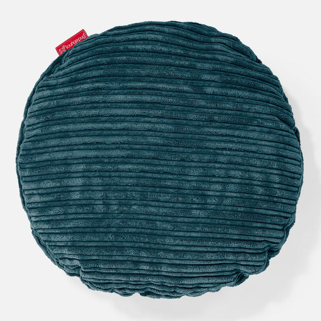 Okrúhly dekoračný poťah na vankúš 50 cm - Menčester Modrozelená 01