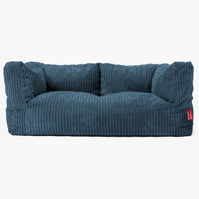 Obrovská 2-miestna pohovka sedací vak Albert pre deti vo veku 3-14 rokov - Menčester Námornícka modrá 02