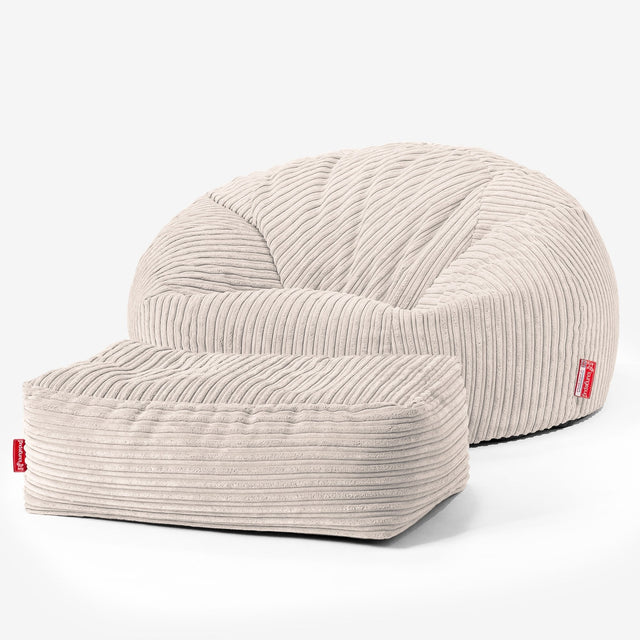 Klasická pohovka sedací vak - Menčester Slonovinová-02