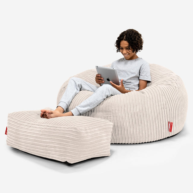 Pohovka sedací vak pre deti vo veku 6-14 rokov - Menčester Slonovinová 01