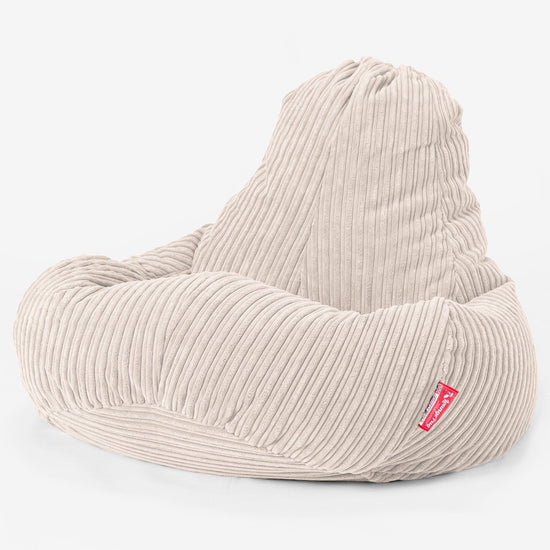 Ultra luxusná herná stolička sedací vak - Menčester Slonovinová 01