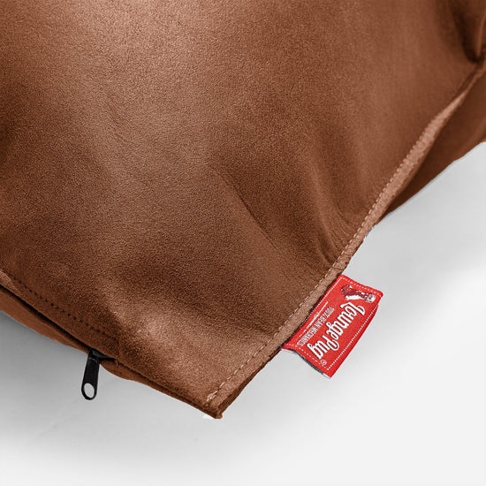 Dekoračný poťah na vankúš 47 x 47 cm - Obnosená koža Britská žltohnedá 02