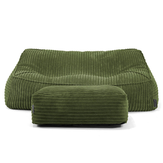 Pohovka sedací vak Sloucher - Menčester Lesná zelená 01