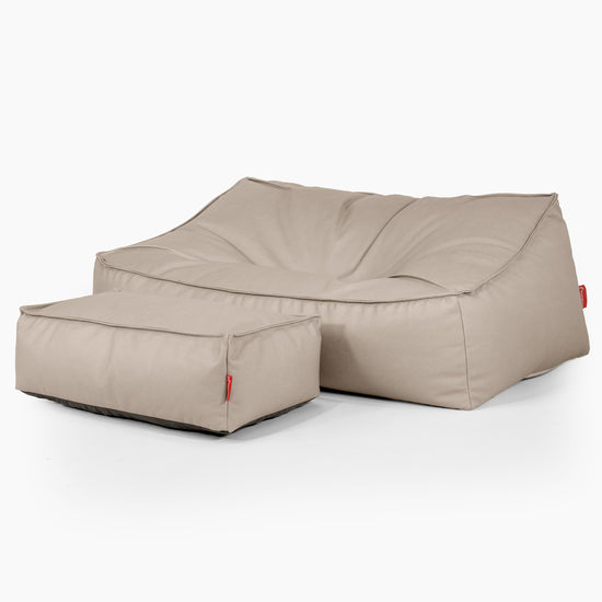 Pohovka sedací vak Sloucher - Vegánska koža Slonovinová 02