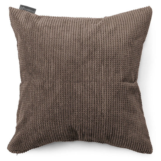 Extra veľký dekoračný poťah na vankúš 70 x 70 cm - Pom Pom Čokoládová 01