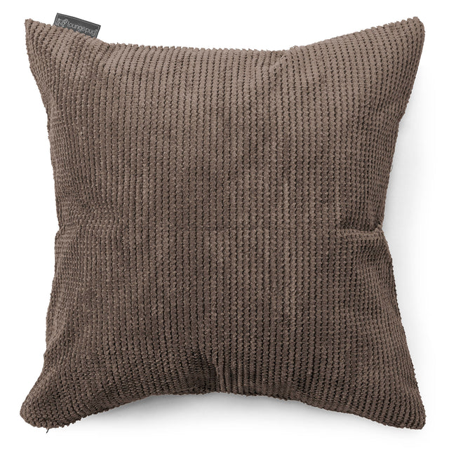 Extra veľký dekoračný poťah na vankúš 70 x 70 cm - Pom Pom Čokoládová 01