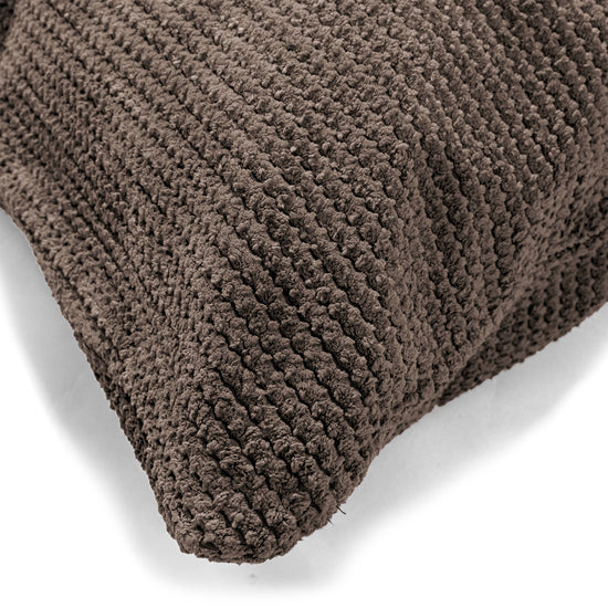 Extra veľký dekoračný poťah na vankúš 70 x 70 cm - Pom Pom Čokoládová 03