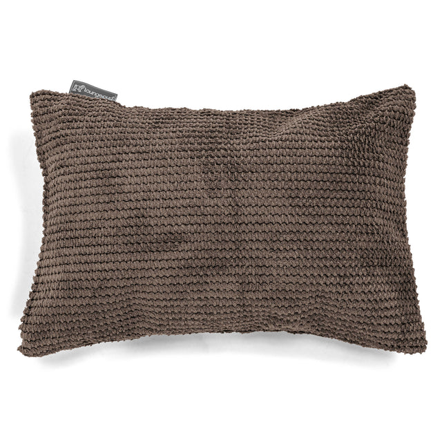 Obdĺžnikový dekoračný poťah na vankúš 35 x 50 cm - Pom Pom Čokoládová 01
