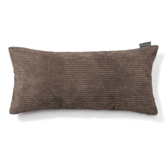 Obdĺžnikový dekoračný poťah na vankúš XL 40 x 80 cm - Pom Pom Čokoládová 01