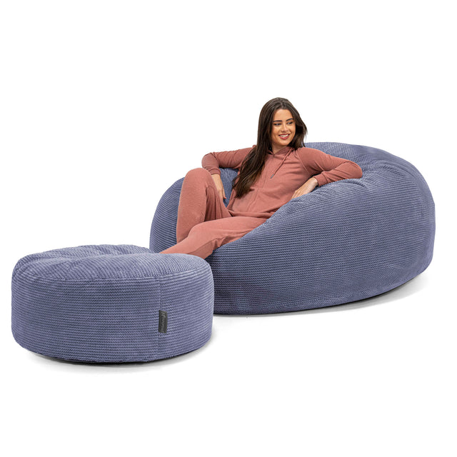 Mega mamutia pohovka sedací vak - Pom Pom Fialová 02