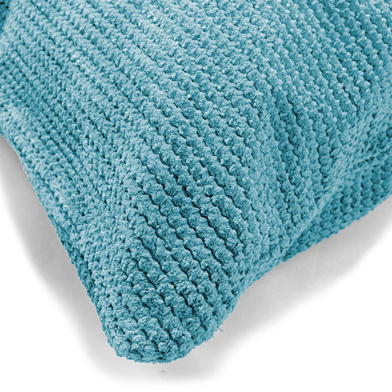 Extra veľký dekoračný poťah na vankúš 70 x 70 cm - Pom Pom Morská modrá 03