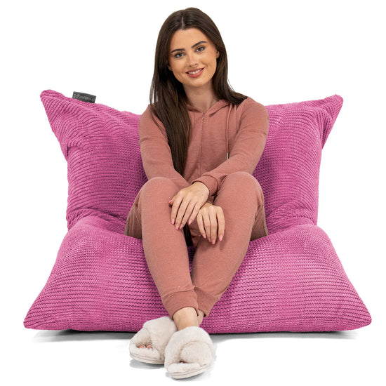 Extra veľký sedací vak - Pom Pom Ružová 02