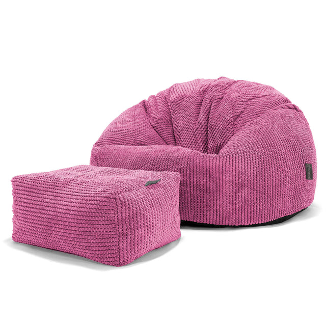 Klasická stolička sedací vak - Pom Pom Ružová 02