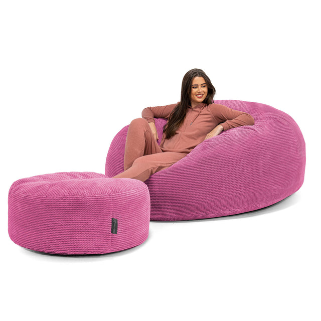 Mega mamutia pohovka sedací vak - Pom Pom Ružová 02