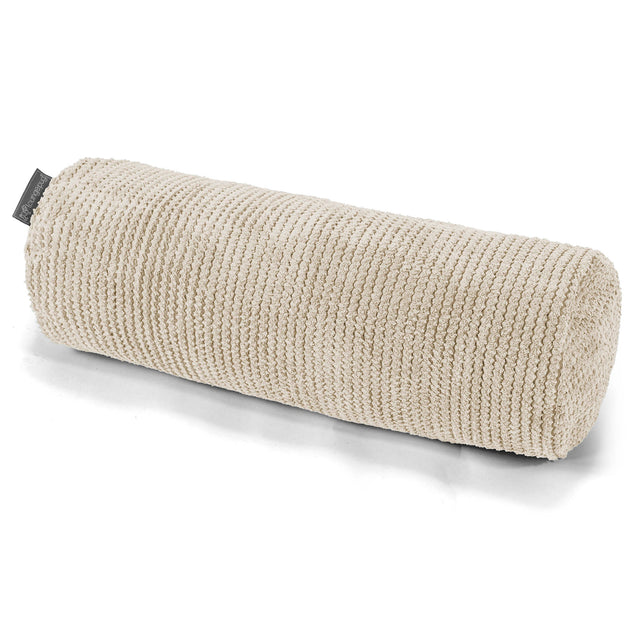Dekoračný valčekový poťah na vankúš 20 x 55 cm - Pom Pom Slonovinová 01
