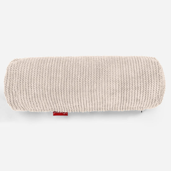 Dekoračný valčekový poťah na vankúš 20 x 55 cm - Pom Pom Slonovinová 02